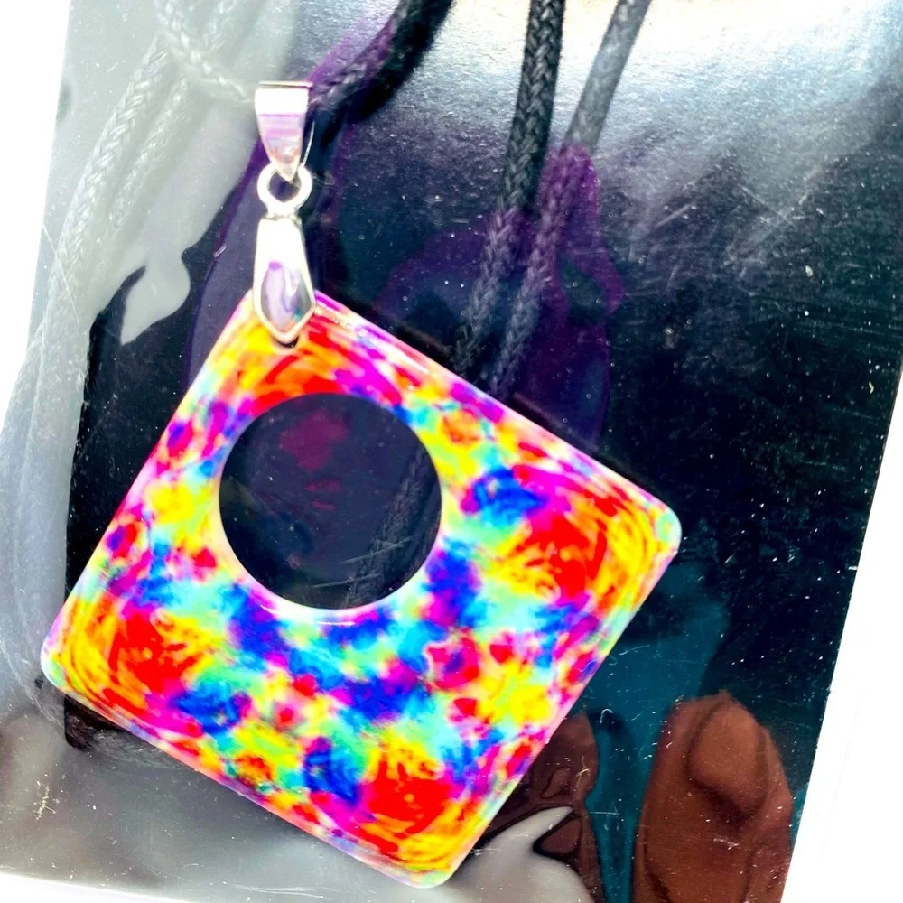 Eyeglass holder tie dye multi color Brilliant